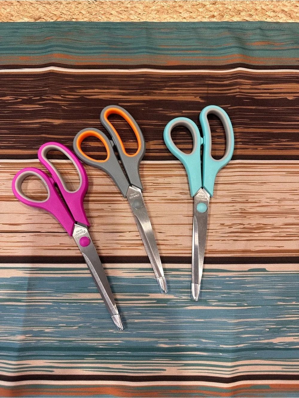 Set of 3 Colorful Sharp multipurpose Stainless Steel Scissors